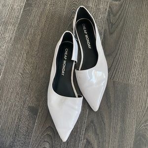 Cheap Monday White Patent Flats